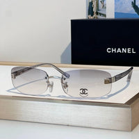 CHANEL 4067 Purple Rimless Women Sunglasses Square Chanel Eyewear  🖤