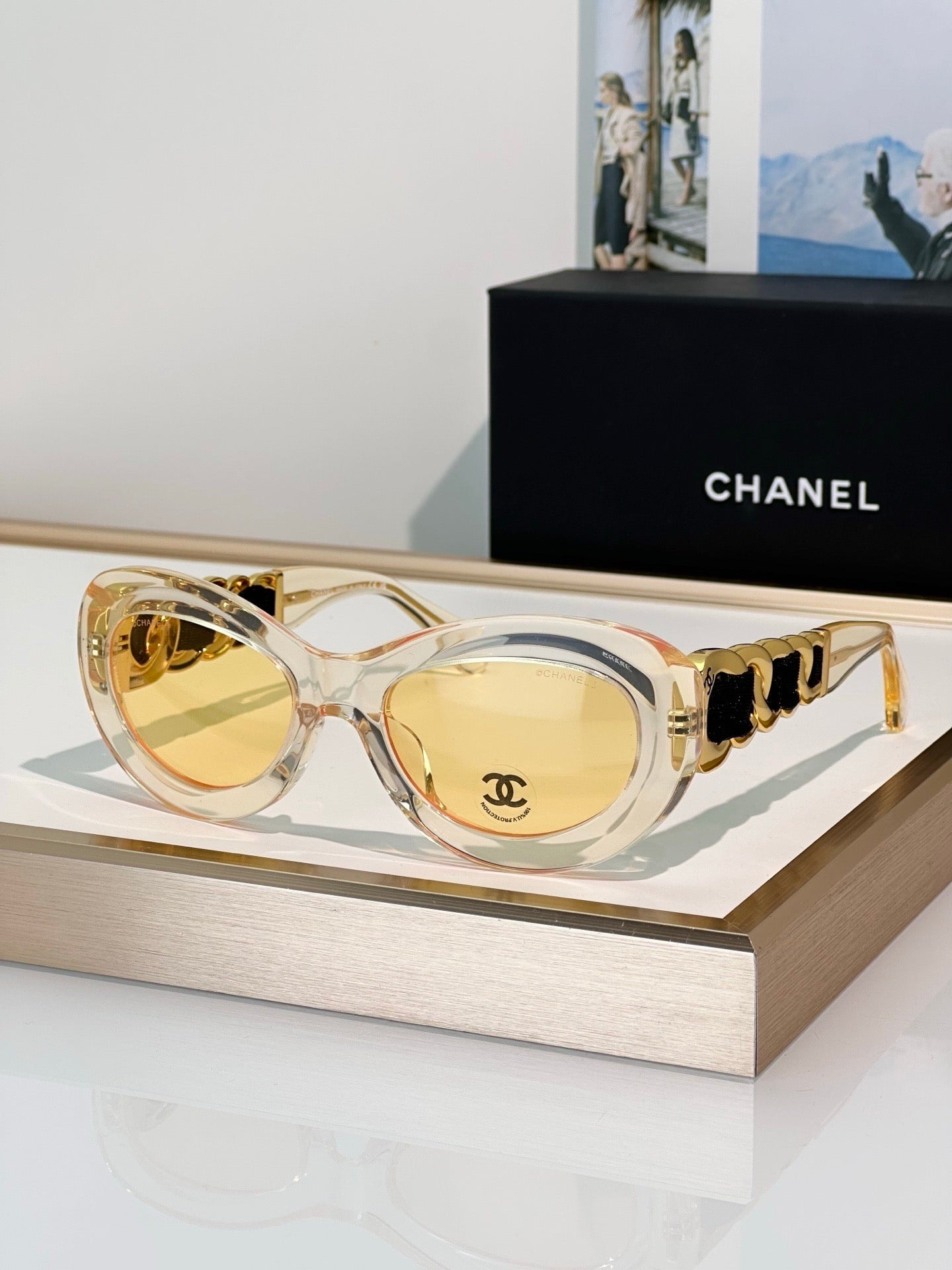 CHANEL 9182 EXCLUSIVE  OVAL  SUNGLASSES - Chanel Eyewear  🖤 - onlinechics.com
