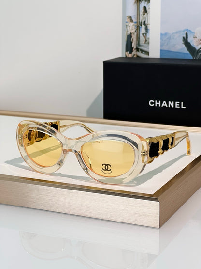 CHANEL 9182 EXCLUSIVE  OVAL  SUNGLASSES - Chanel Eyewear  🖤 - onlinechics.com