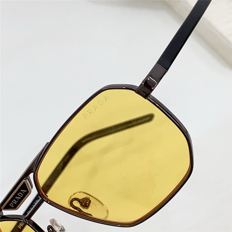 PRADA SPR 58Y Rectangle shape  Metal Sunglasses Unisex  🟥