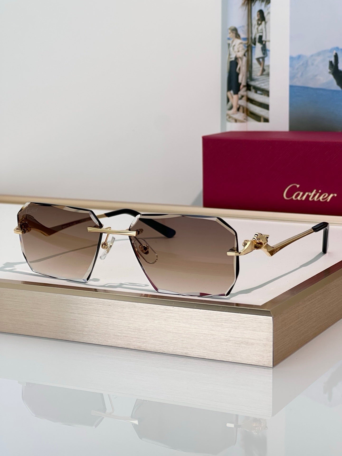 Cartier CLASSIC C DE  Motif Photochromic - Panthere CT0850 Sunglasses 🐆 - onlinechics.com