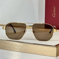 Cartier Exception POLARISED CT0424S 001 Sunglasses Pilot 59-15-140 ✨
