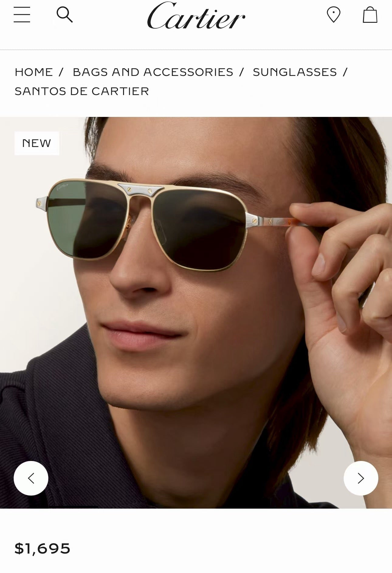 Cartier CT0532S 002 Première de Cartier Sunglasses NEW 🐆 - onlinechics.com