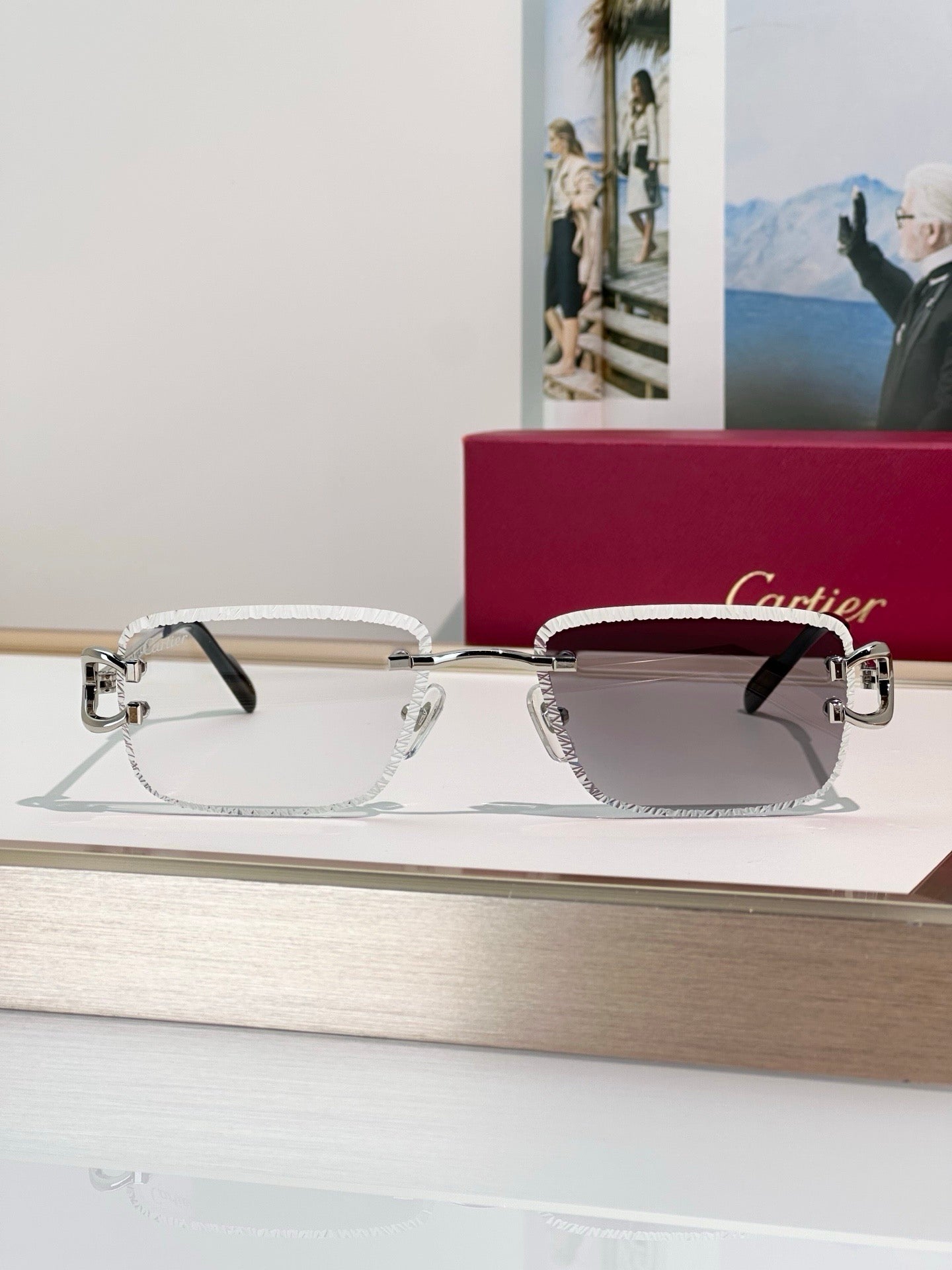 -  Cartier CLASSIC C DE CARTIER MOTIF CT0799 Sunglasses-Photochromic Glasses 🐆 - onlinechics.com