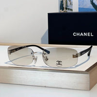 CHANEL 4067 Purple Rimless Women Sunglasses Square Chanel Eyewear  🖤