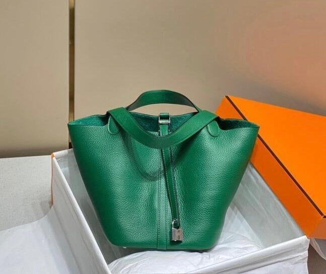 HERMES Hermes Picotin Lock Bag 18cm/22cm Taurillon Clemence Leather  ✨ - onlinechics.com