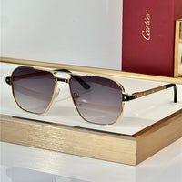 Cartier Exception POLARISED CT0424S 001 Sunglasses Pilot 59-15-140 ✨