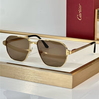 Cartier Exception POLARISED CT0424S 001 Sunglasses Pilot 59-15-140 ✨