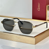 Cartier Exception POLARISED CT0424S 001 Sunglasses Pilot 59-15-140 ✨