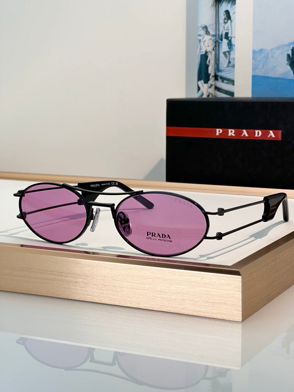 PRADA PR D61S Metal Round Sunglasses🟥