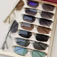Cartier CT0544S 002 Gold Grey Rectangular Photochromic Unisex Sunglasses 🐆