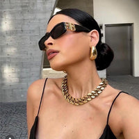 Balenciaga Eyewear BA 0096S  rectangle-frame sunglasses Unisex🖤