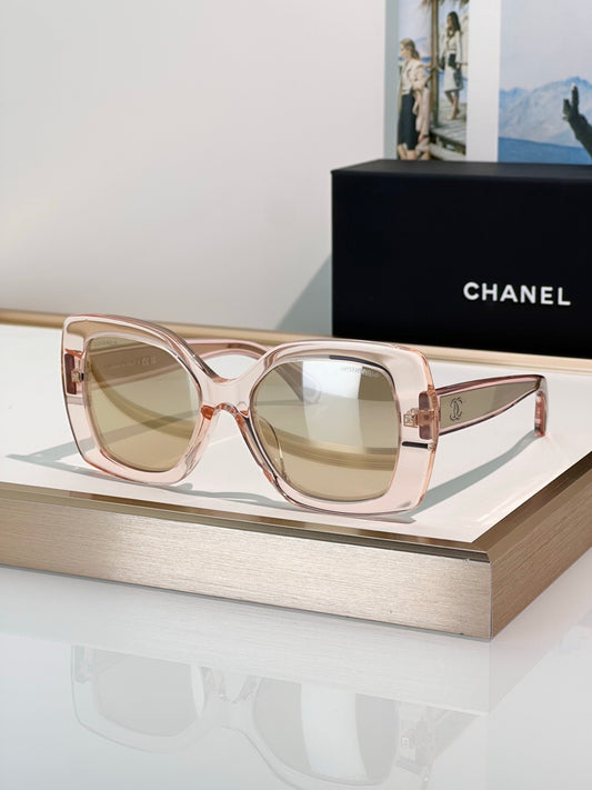 CHANEL 9173  Square Sunglasses - Silver Pink Mirror - Chanel Eyewear  🖤 - onlinechics.com