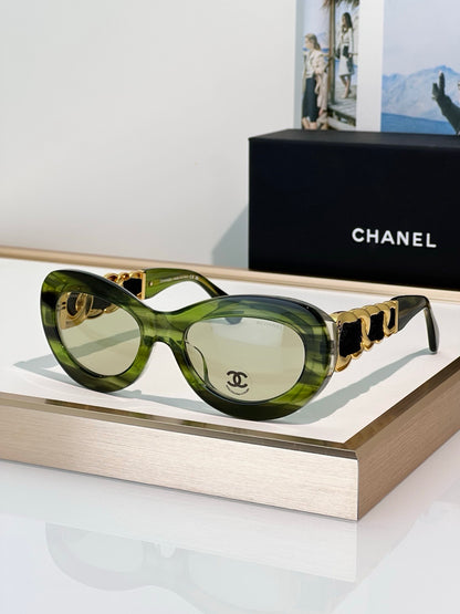 CHANEL 9182 EXCLUSIVE  OVAL  SUNGLASSES - Chanel Eyewear  🖤 - onlinechics.com