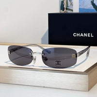 CHANEL 4067 Purple Rimless Women Sunglasses Square Chanel Eyewear  🖤