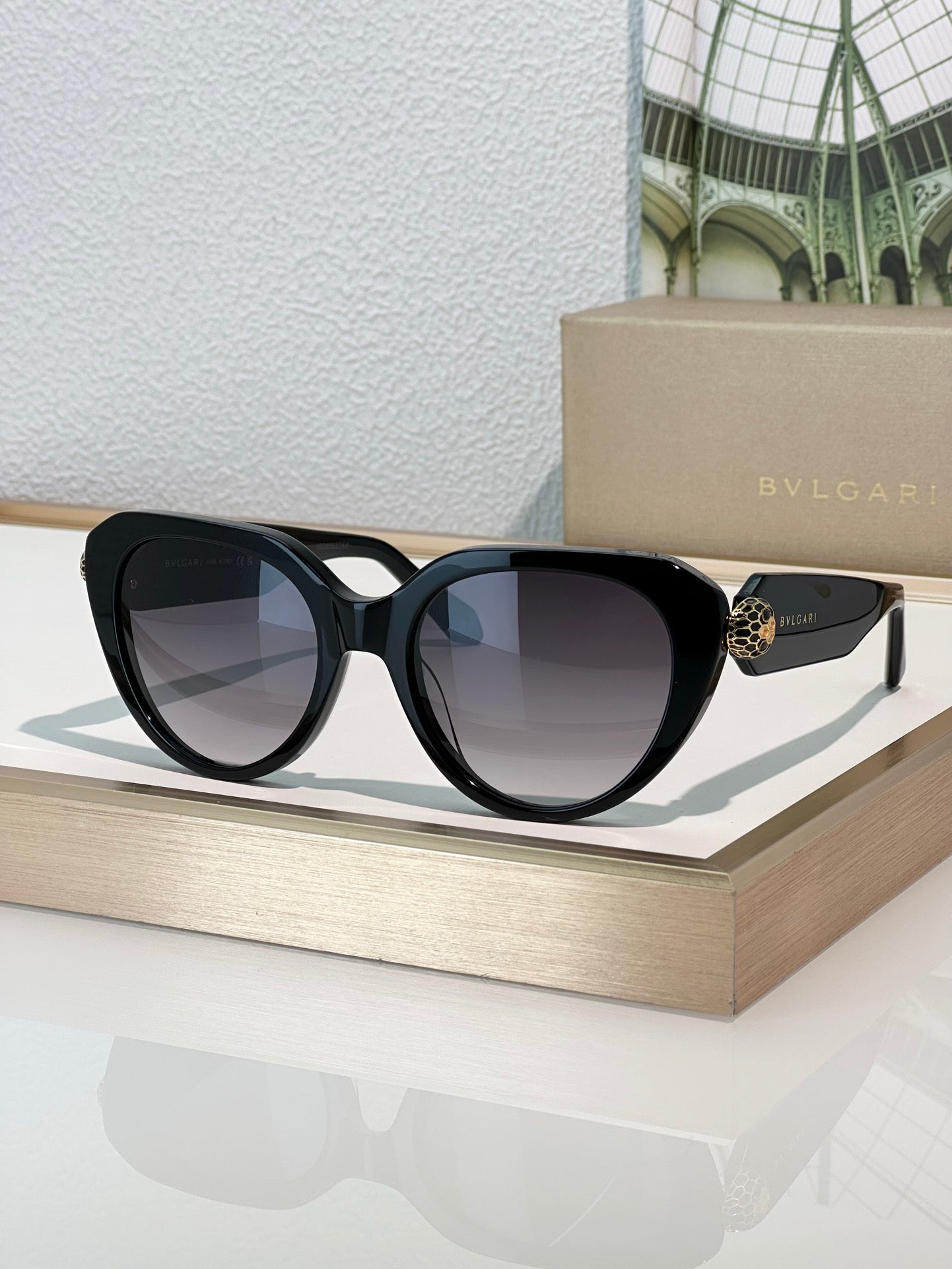 BVLGARI Bvlgari Serpenti BV50003I 001 Serpenti 51MM Cat-Eye Women's Sunglasses ✨