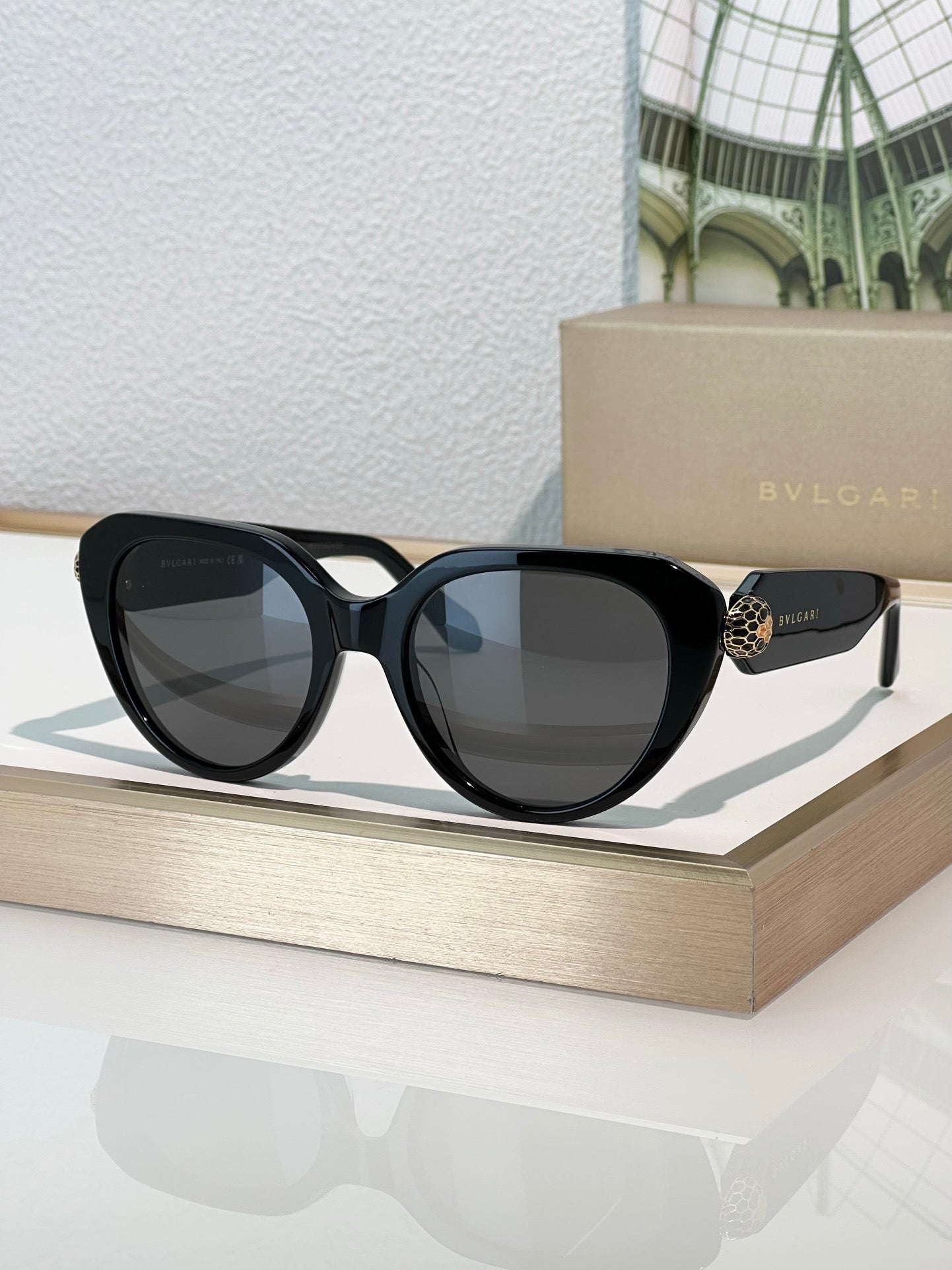 BVLGARI Bvlgari Serpenti BV50003I 001 Serpenti 51MM Cat-Eye Women's Sunglasses ✨