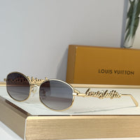 Louis Vuitton Z3193U LV Script Metal Round Sunglasses  ✨