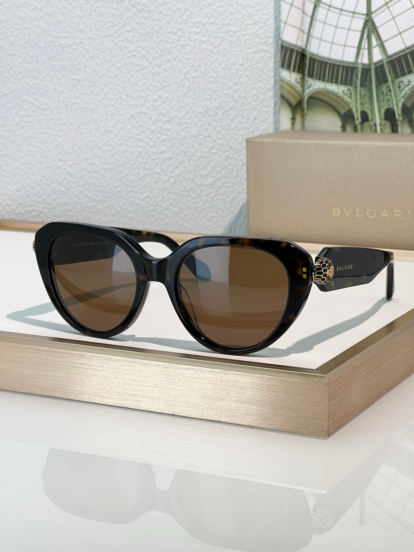 BVLGARI Bvlgari Serpenti BV50003I 001 Serpenti 51MM Cat-Eye Women's Sunglasses ✨