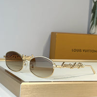Louis Vuitton Z3193U LV Script Metal Round Sunglasses  ✨