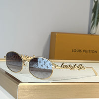 Louis Vuitton Z3193U LV Script Metal Round Sunglasses  ✨