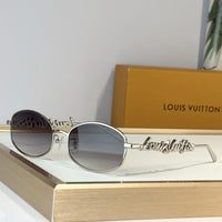 Louis Vuitton Z3193U LV Script Metal Round Sunglasses  ✨