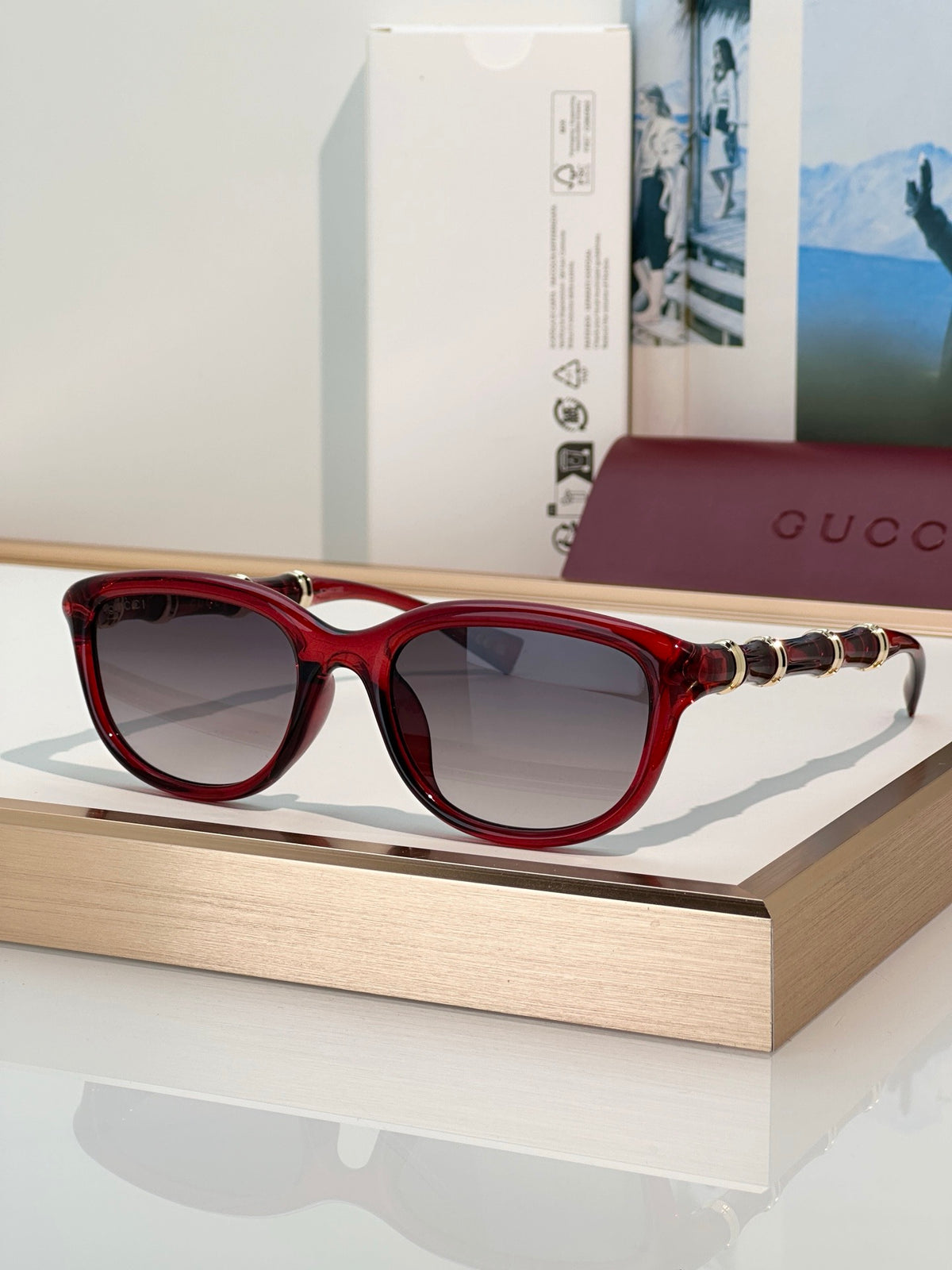 Gucci GG2062SA Rectangular  Women's Sunglasses  🇮🇹