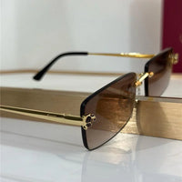 '- Cartier CT0598S 001 Première de Cartier Rectangle Shape Sunglasses NEW 🐆
