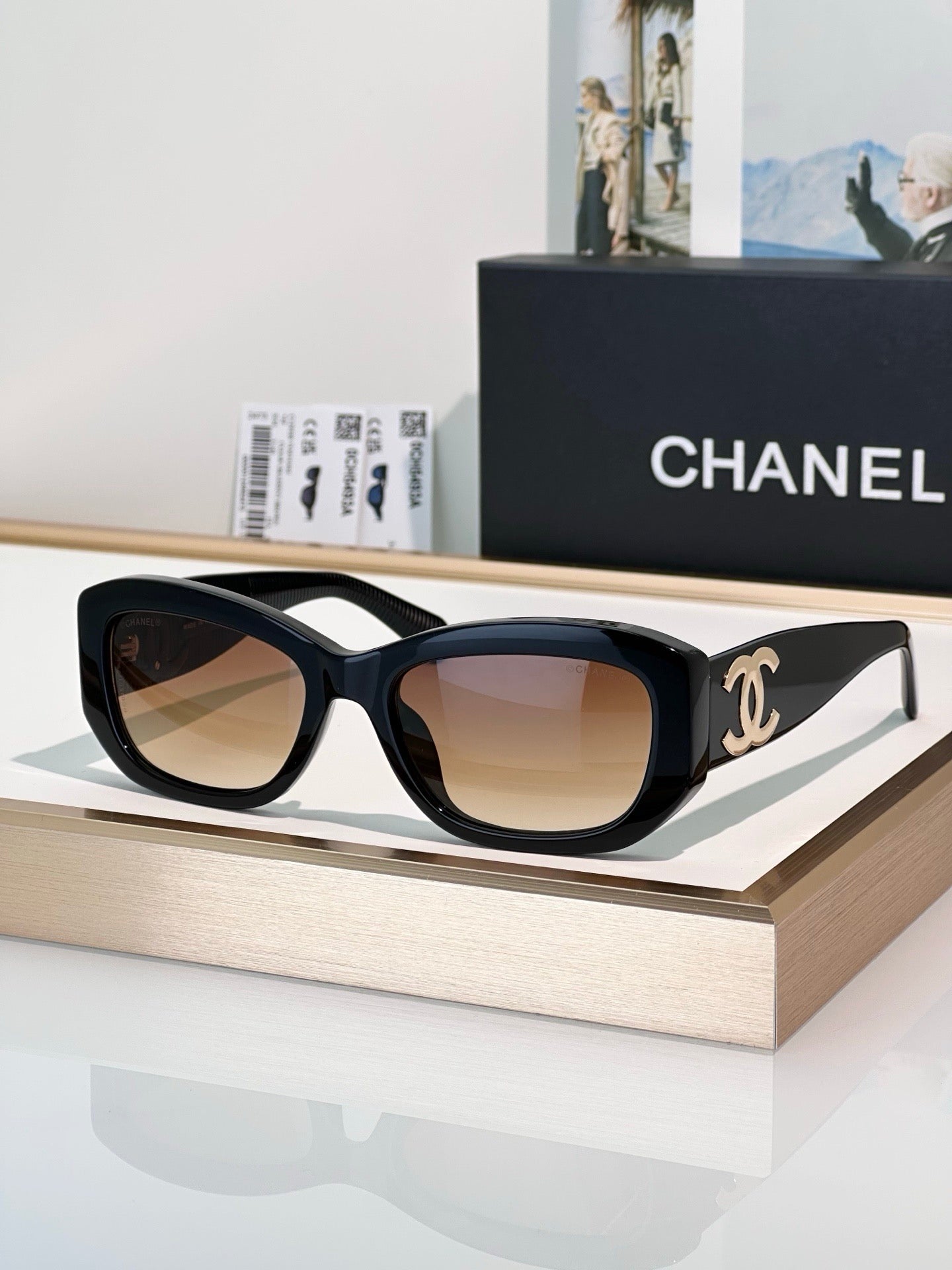 CHANEL 5493 RECTANGLE SUNGLASSES - Chanel Eyewear  🖤 - onlinechics.com