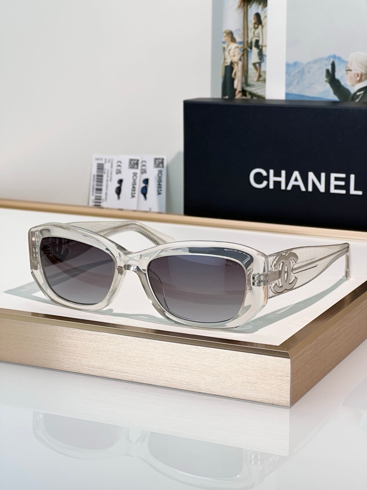 CHANEL 5493 RECTANGLE SUNGLASSES - Chanel Eyewear  🖤 - onlinechics.com