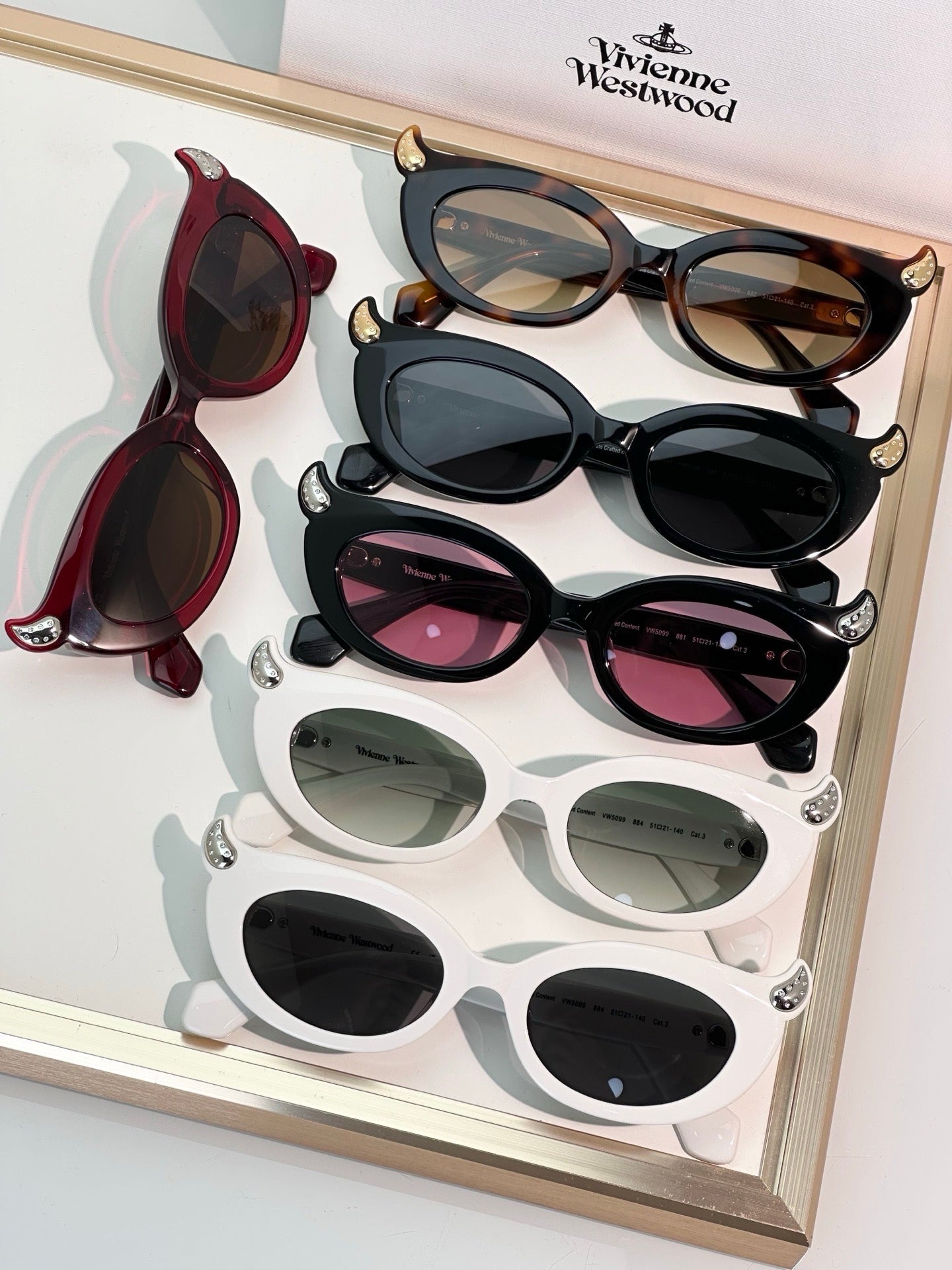 Vivienne Westwood SOO Sunglassess 5099  Little devil horn Saturn Logo cat's eye ✨