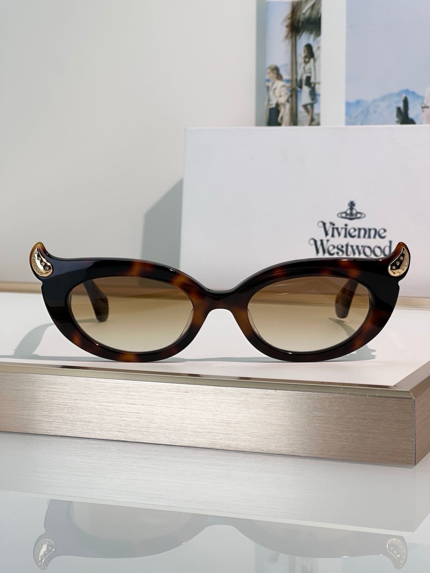 Vivienne Westwood SOO Sunglassess 5099  Little devil horn Saturn Logo cat's eye ✨