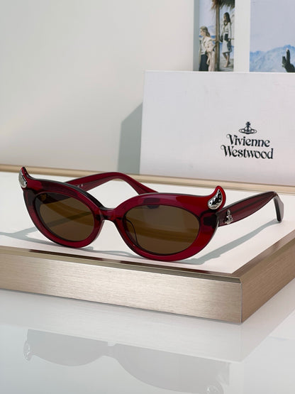 Vivienne Westwood SOO Sunglassess 5099  Little devil horn Saturn Logo cat's eye ✨