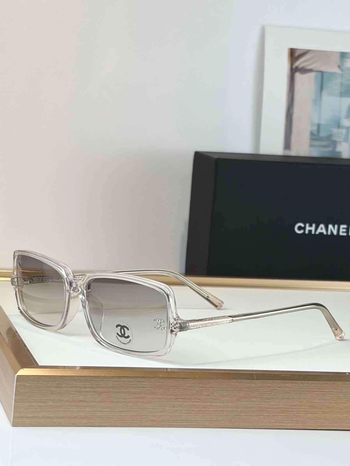 CHANEL 5043 Coco Mark Sunglasses Brown 55mm Square Chanel Eyewear  🖤