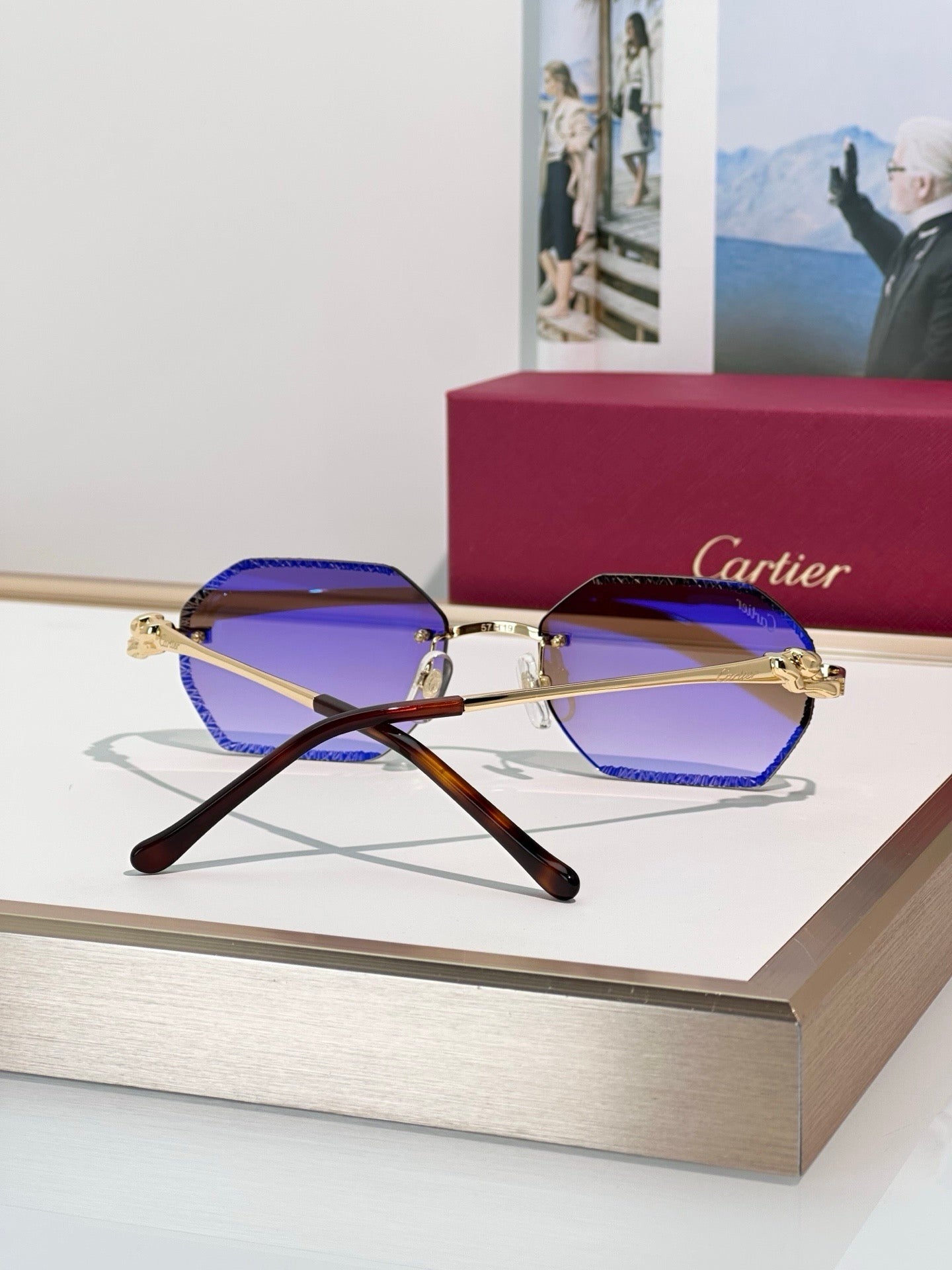 Cartier CLASSIC C DE CARTIER MOTIF Panthere CT0828 S Sunglasses 🐆 - onlinechics.com