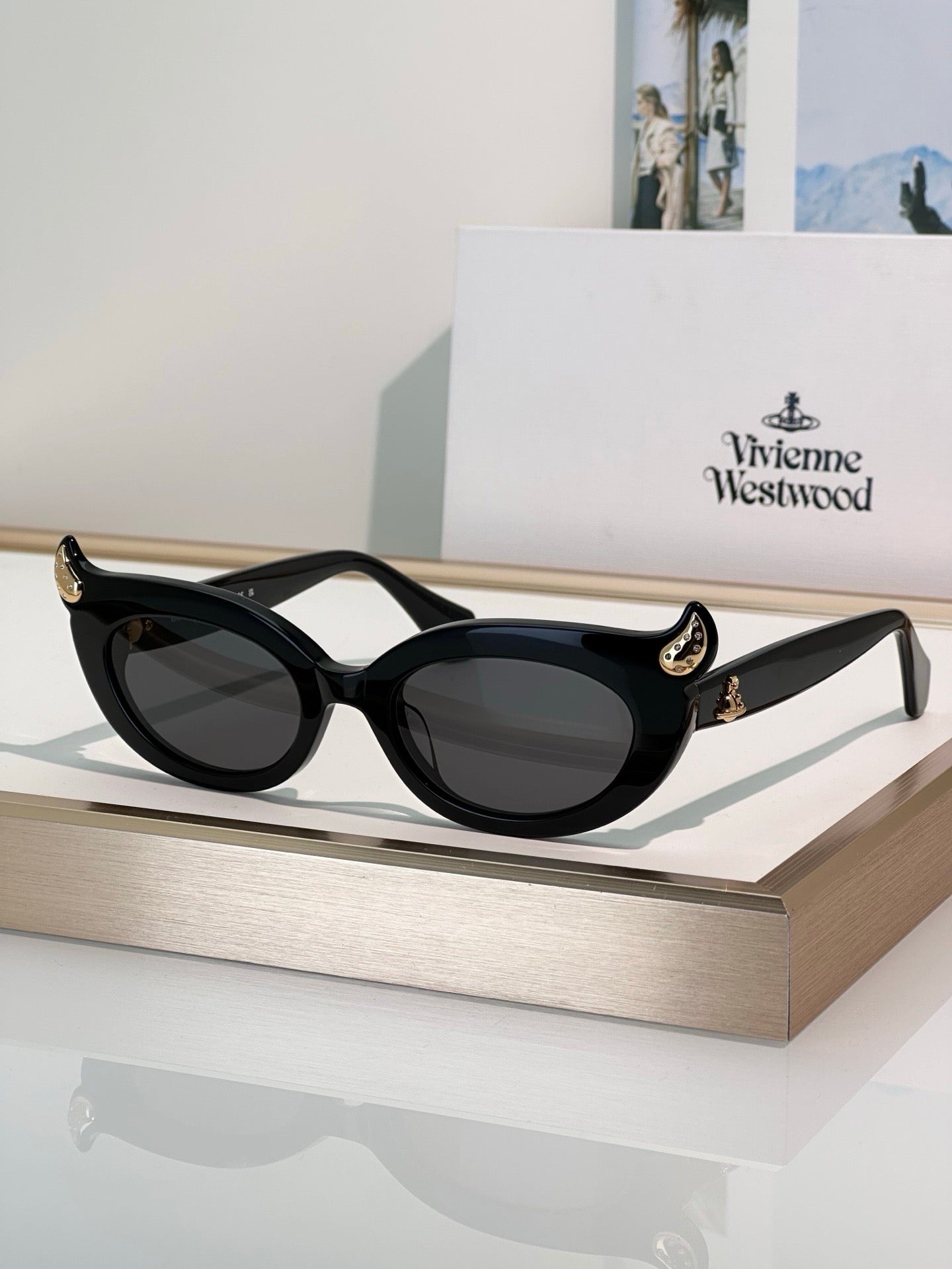 Vivienne Westwood SOO Sunglassess 5099  Little devil horn Saturn Logo cat's eye ✨