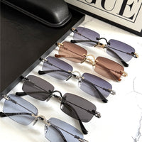 CHROME HEARTS PILLS III  Floral Temple Rimless Sunglasses ⚜️