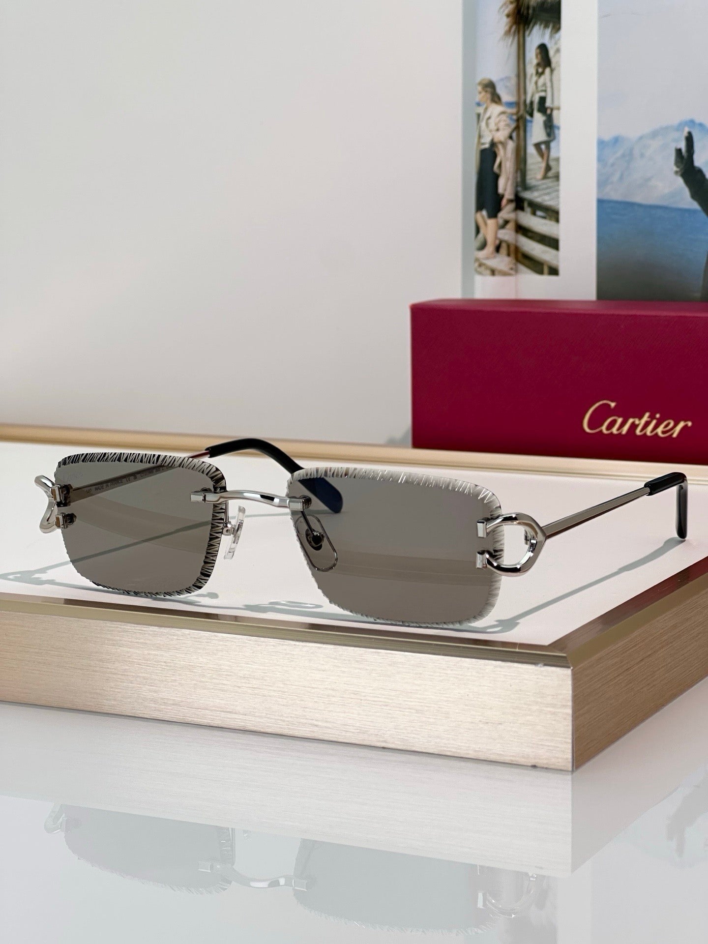 -  Cartier CLASSIC C DE CARTIER MOTIF CT0799 Sunglasses-Photochromic Glasses 🐆 - onlinechics.com