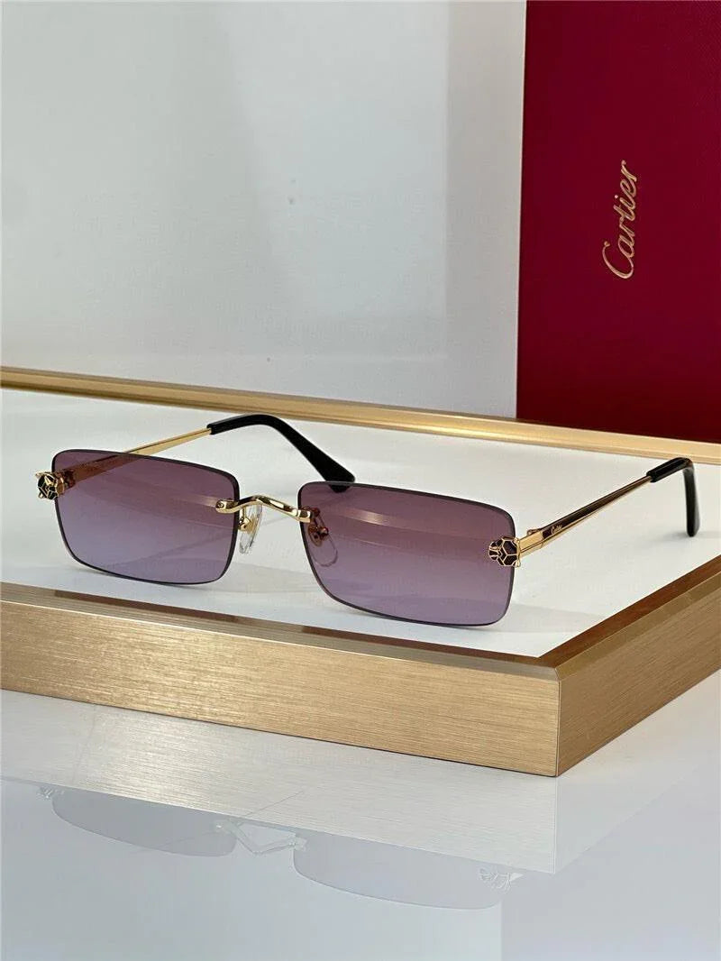 '- Cartier CT0598S 001 Première de Cartier Rectangle Shape Sunglasses NEW 🐆