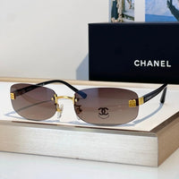 CHANEL 4067 Purple Rimless Women Sunglasses Square Chanel Eyewear  🖤