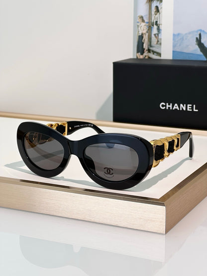 CHANEL 9182 EXCLUSIVE  OVAL  SUNGLASSES - Chanel Eyewear  🖤 - onlinechics.com