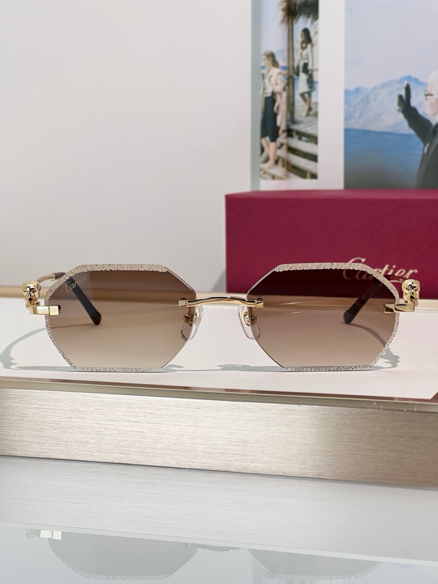 Cartier CLASSIC C DE CARTIER MOTIF Panthere CT0828 S Sunglasses 🐆 - onlinechics.com