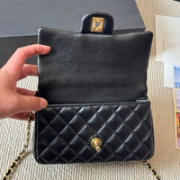 CHANEL Chanel Mini Flap Bag in Quilted Leather with Chain 23  ✨