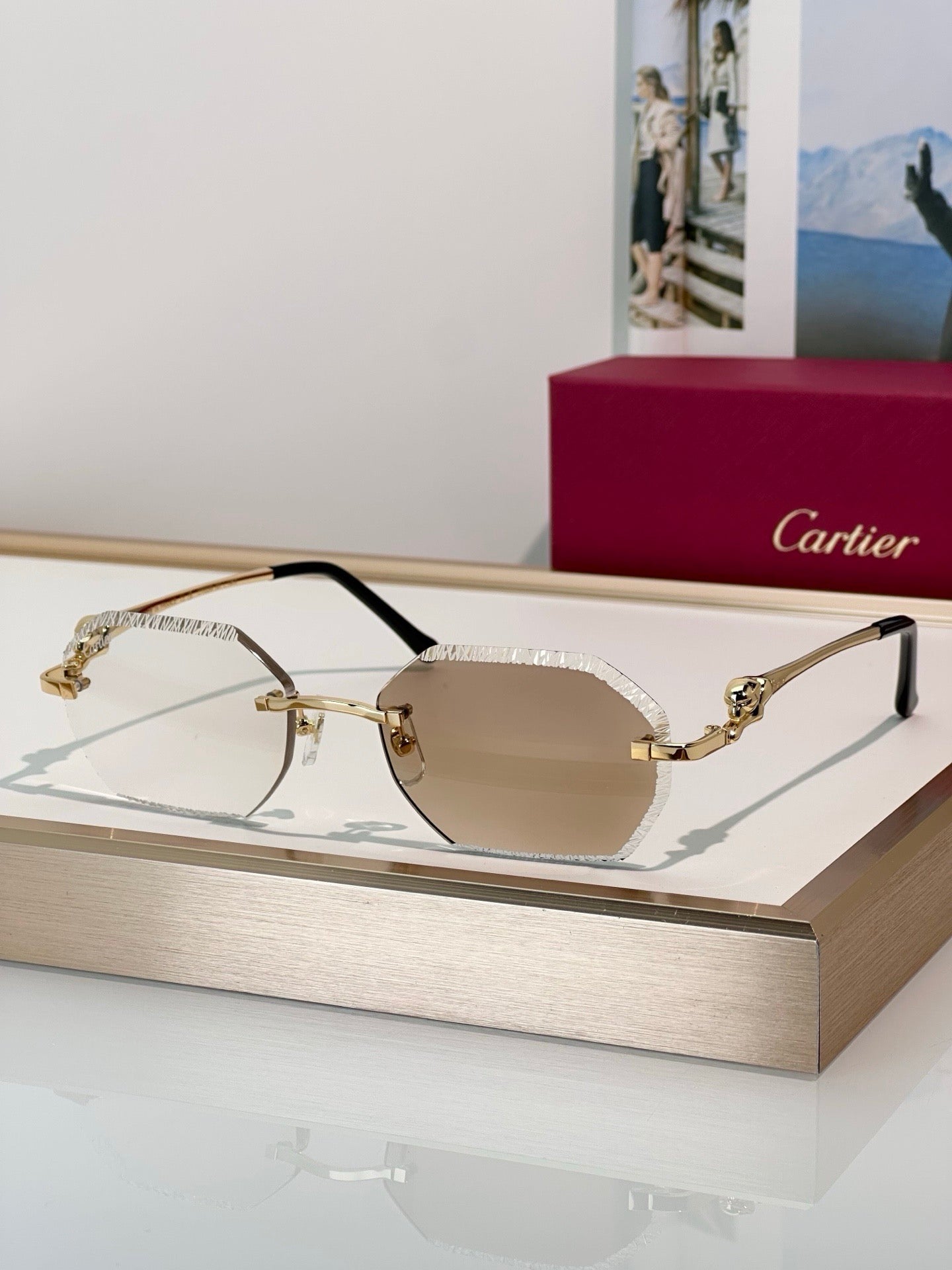 Cartier CLASSIC C DE CARTIER MOTIF Panthere CT0828 S Sunglasses 🐆 - onlinechics.com
