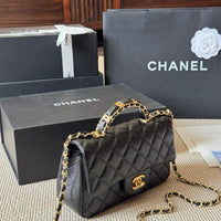 CHANEL Chanel Mini Flap Bag in Quilted Leather with Chain 23  ✨