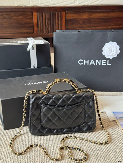 CHANEL Chanel Mini Flap Bag in Quilted Leather with Chain 23  ✨ - onlinechics.com