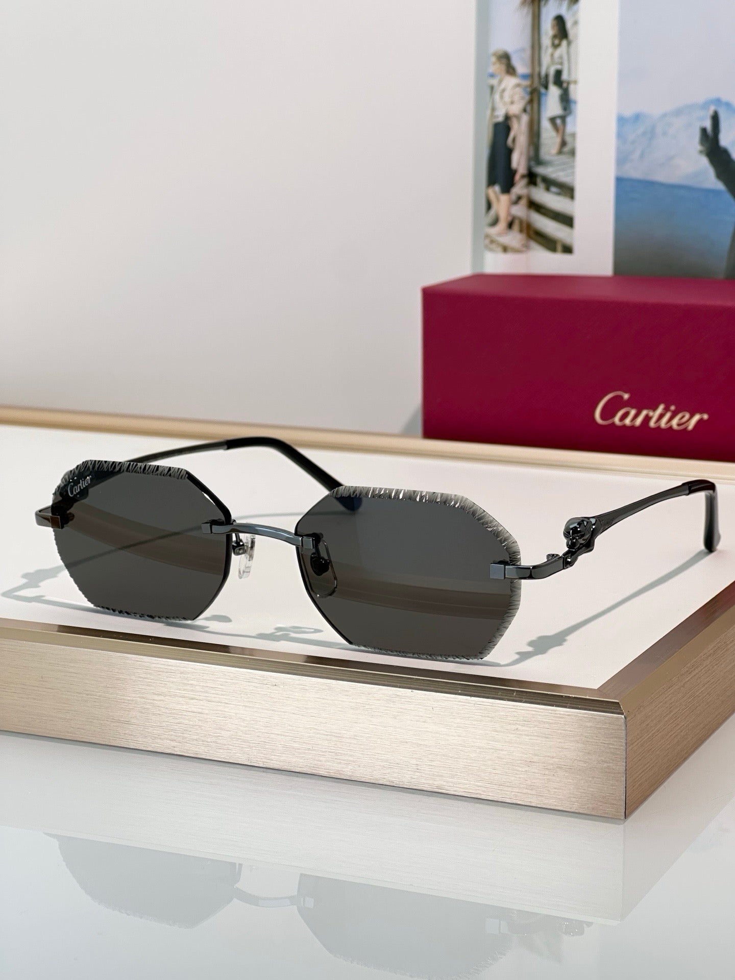 Cartier CLASSIC C DE CARTIER MOTIF Panthere CT0828 S Sunglasses 🐆 - onlinechics.com