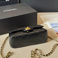 CHANEL Chanel Mini Flap Bag in Quilted Leather with Chain 23  ✨