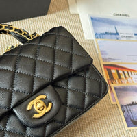 CHANEL Chanel Mini Flap Bag in Quilted Leather with Chain 23  ✨