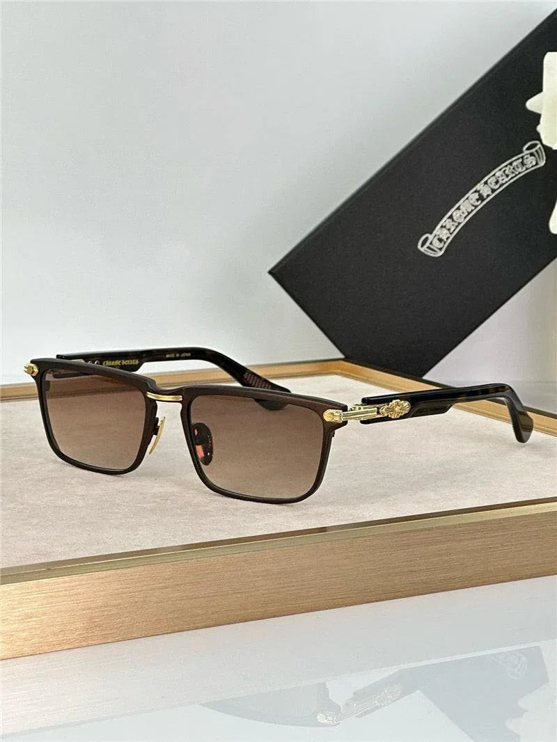 Chrome Hearts YOU ARE LATE rectangular sunglasses